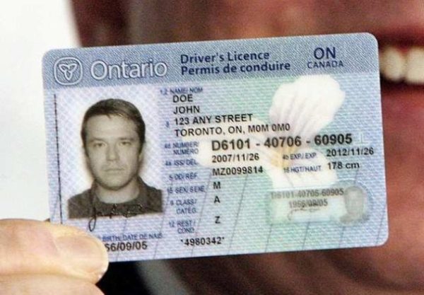 CANADIAN DRIVER’S LICENSE